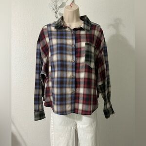 Oli & Hali Mixed Colors Plaid Shirt Medium